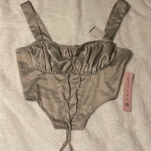 Metallic Grey Bralette Size S